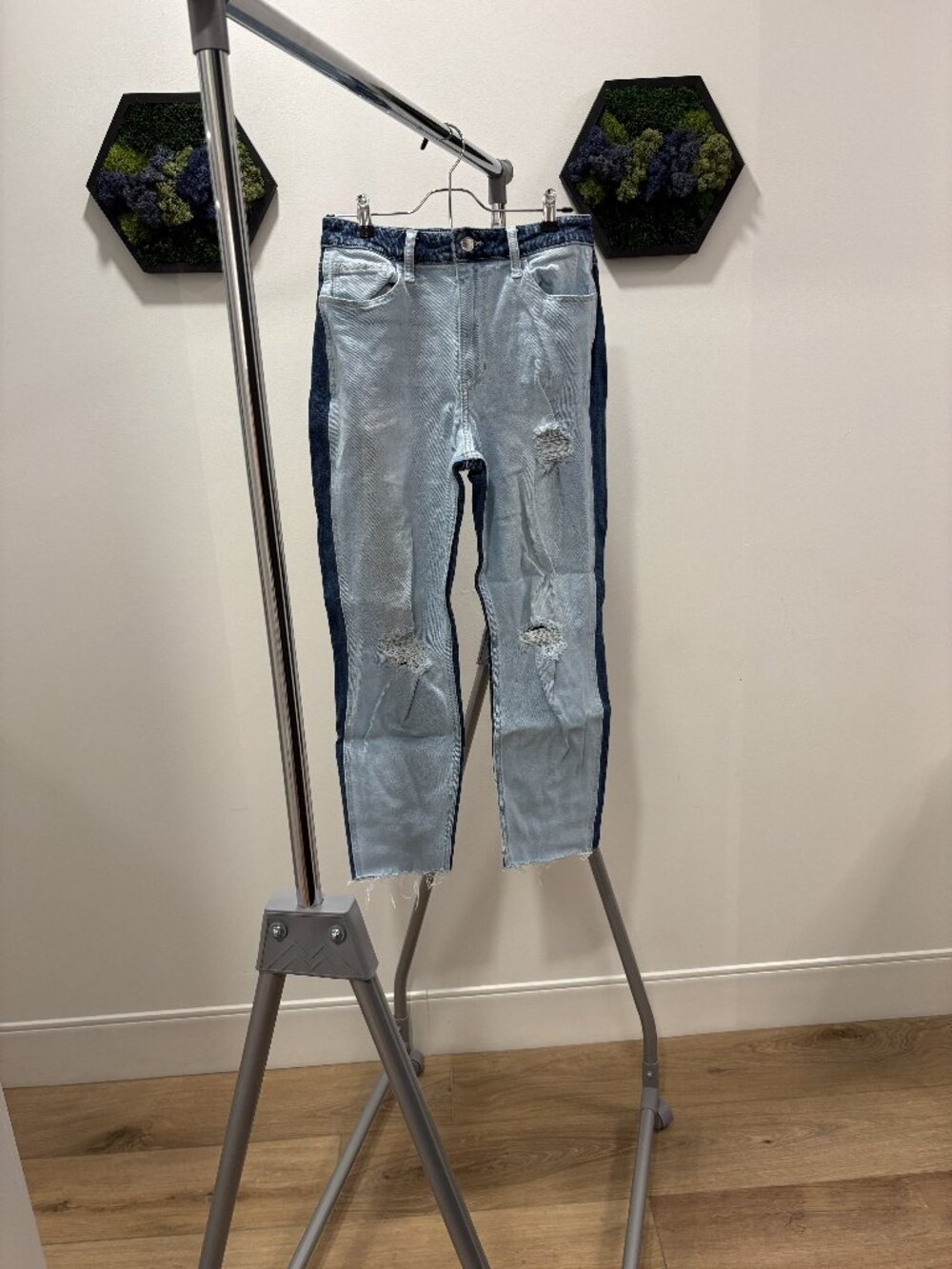 2 Tone Colorblock Jeans